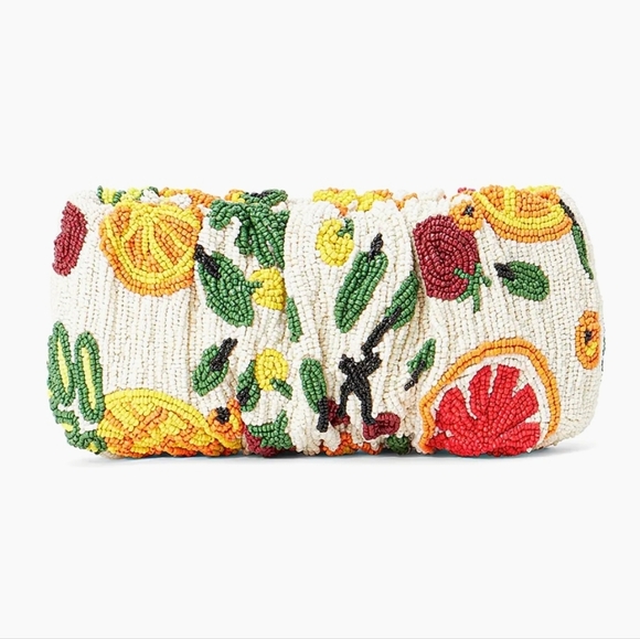 New Staud Beaded Bean Fruit Salad Shoulder Bag/Convertible Clutch NWT - Picture 7 of 14
